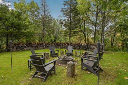 Even the front yard is private...an amazing space to gather and enjoy the peaceful surroundings.