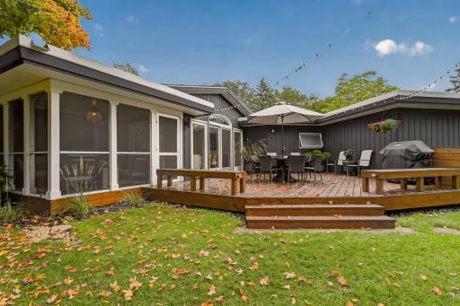 New over-sized deck and newly screened in porch.