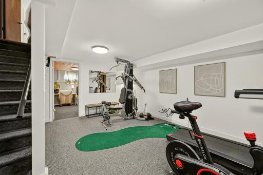 Versatile finished lower-level space is ready to fit your lifestyleâideal for a home gym, hobbies, theater, gaming or whatever you envision.