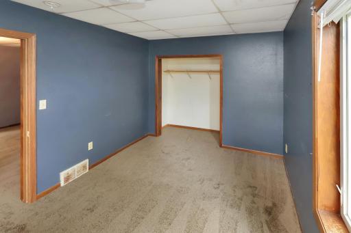Main floor bedroom with brand new carpet.