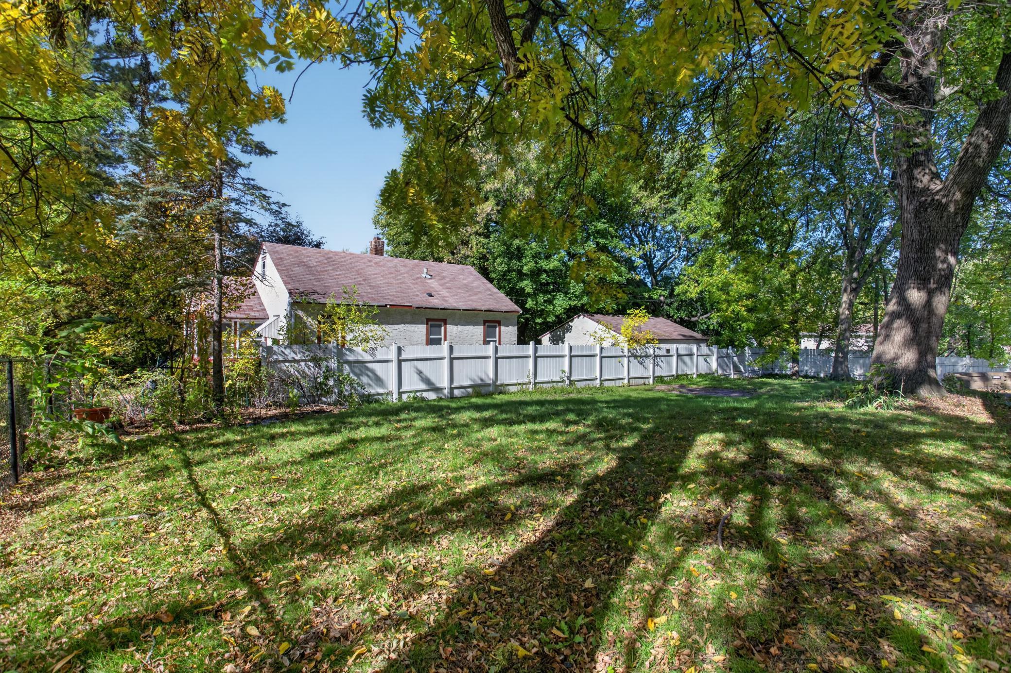 Spacious fenced in yard