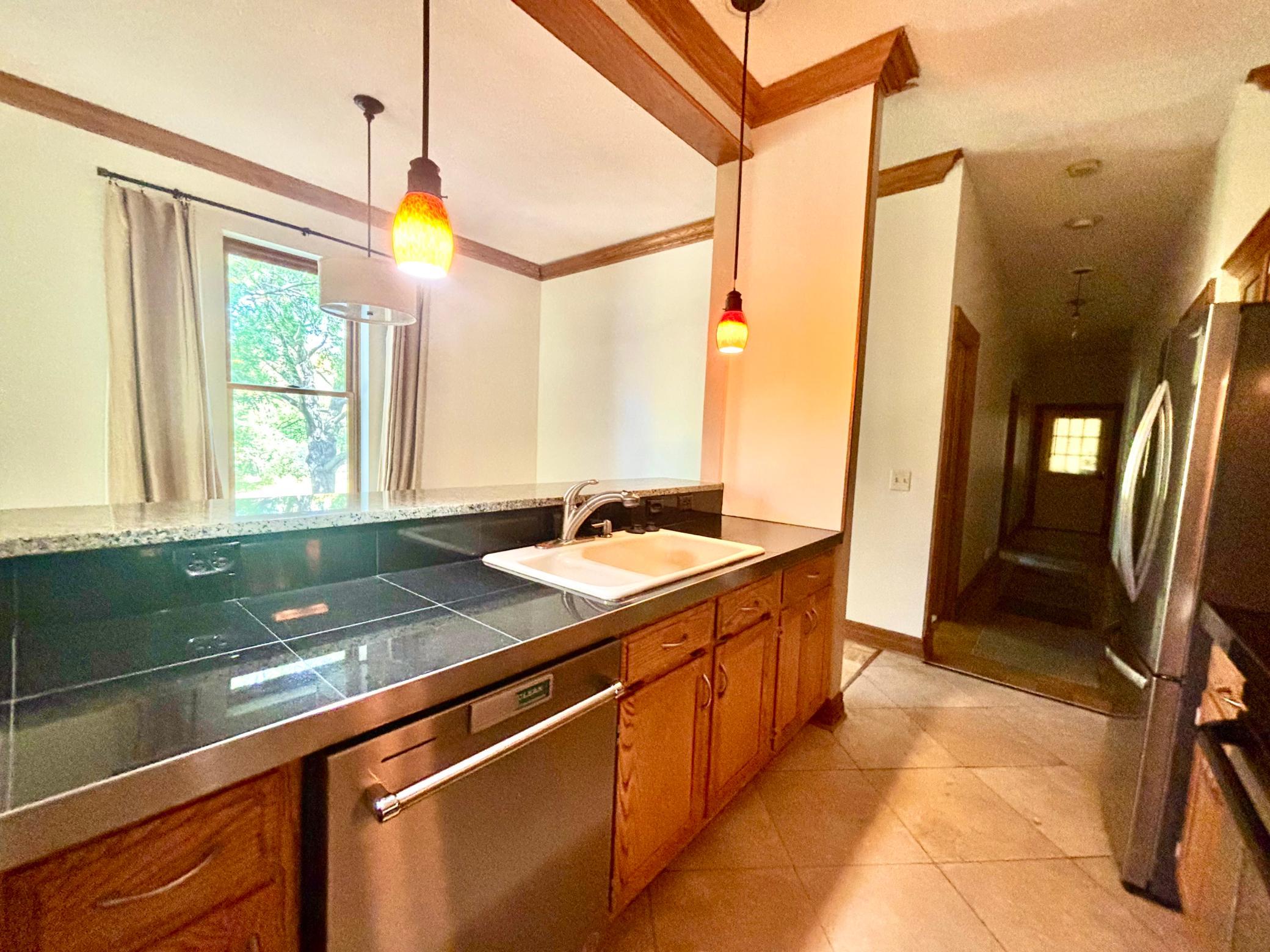 Views of outdoors while in the kitchen