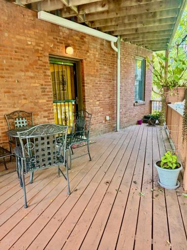 Backdoor leads out to your own deck area!