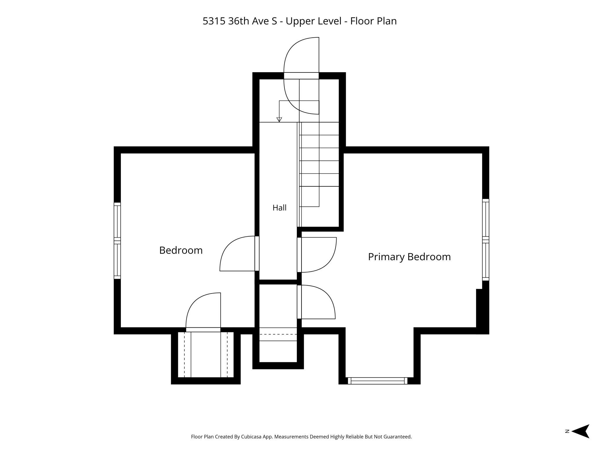 Upper level floor plan