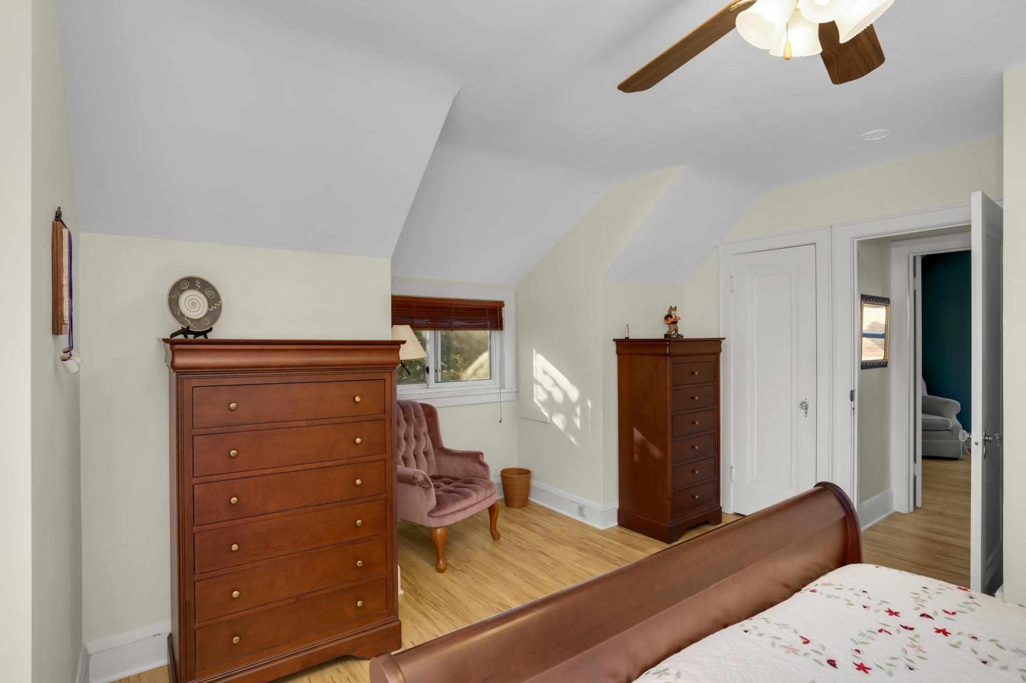 Spacious upper level bedroom