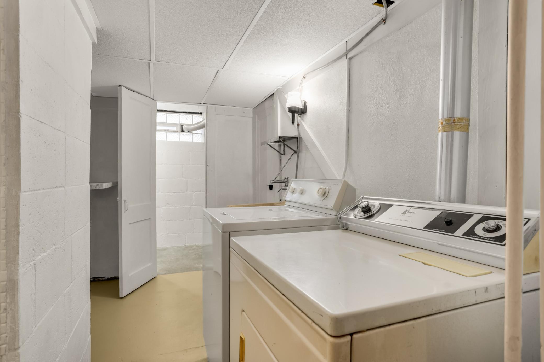 Laundry room in the lower level
