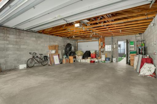Lots of storage space in this spacious 24' wide x 28' deep garage