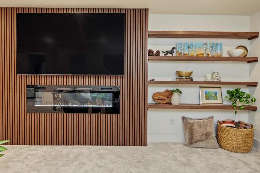 Walnut shelves just one more example of attention to detail and quality craftsmanship.