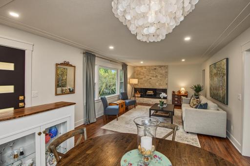 Tremendous flow from dining to living rooms.