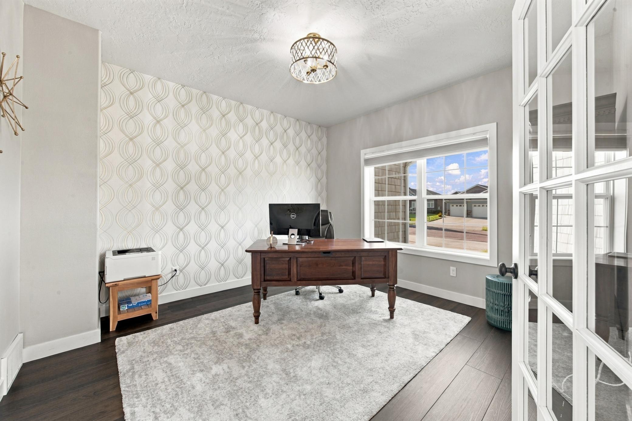 Spacious office at the front of the home