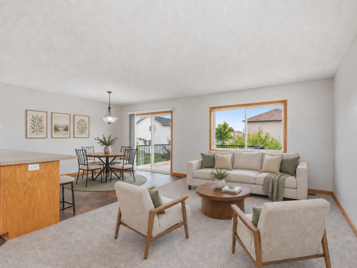 This image has been virtually staged with digitally added furniture and dÃ©cor. Refer to the unstaged photos and an in-person showing for the propertyâs actual condition.