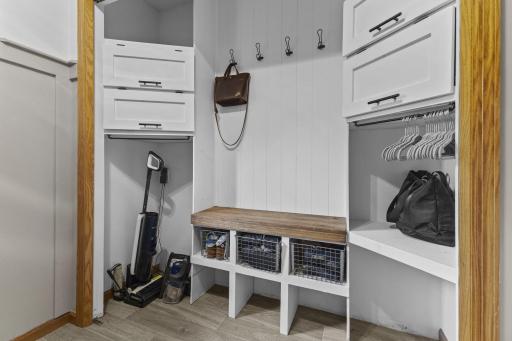 Great built-ins and a drop zone provide aesthetic and usable spaces.