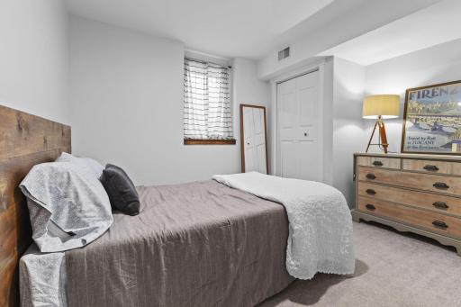 The fourth and final bedroom features an egress window, and a cutout perfectly sized for your furniture.