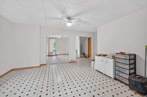 Bedroom # 5 in the basement was set up as an exercise room. It is a huge room at 18x14.