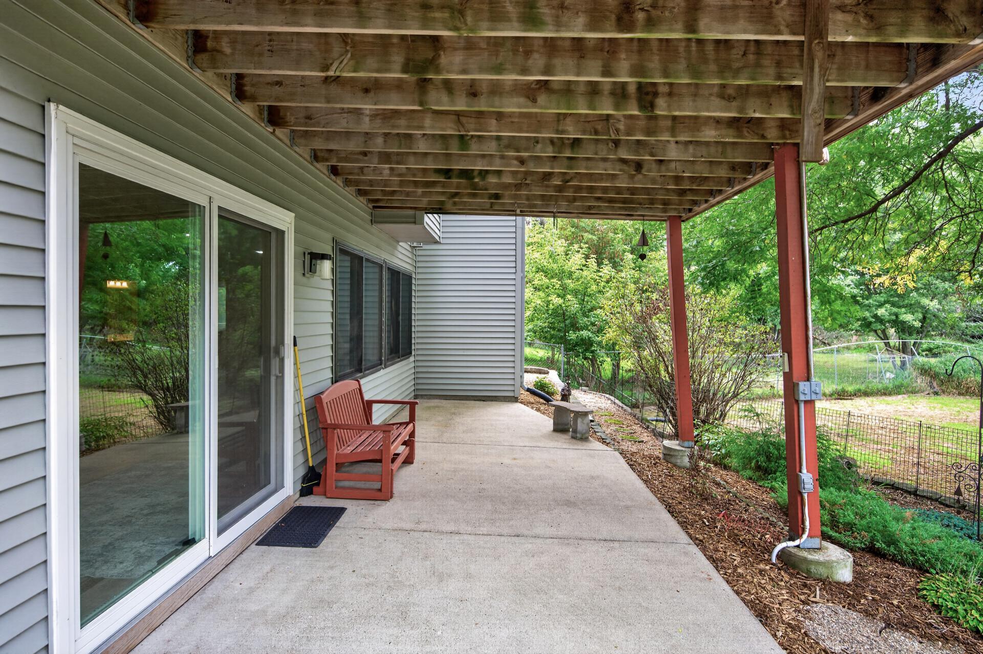 26x12 concrete patio off the basement walkout.
