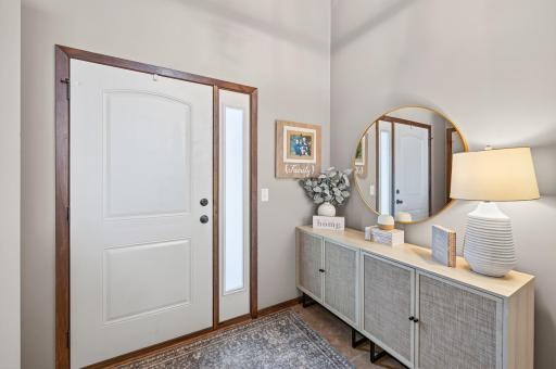 Warm and welcoming entryway