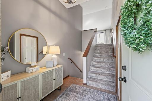 Very spacious entryway for a split-level!