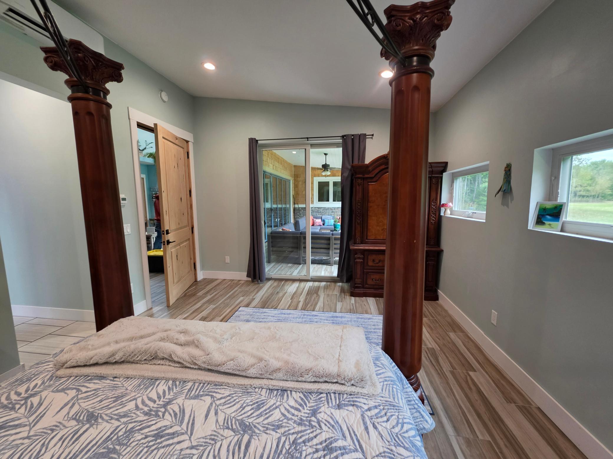 primary bedroom walkout to back courtyard