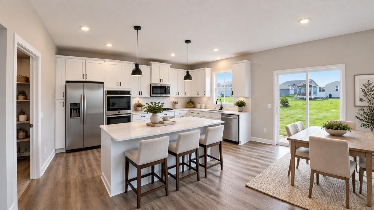 Welcome home to the Adams II plan by DR Horton! Signature kitchen with double ovens. Virtually staged photo.