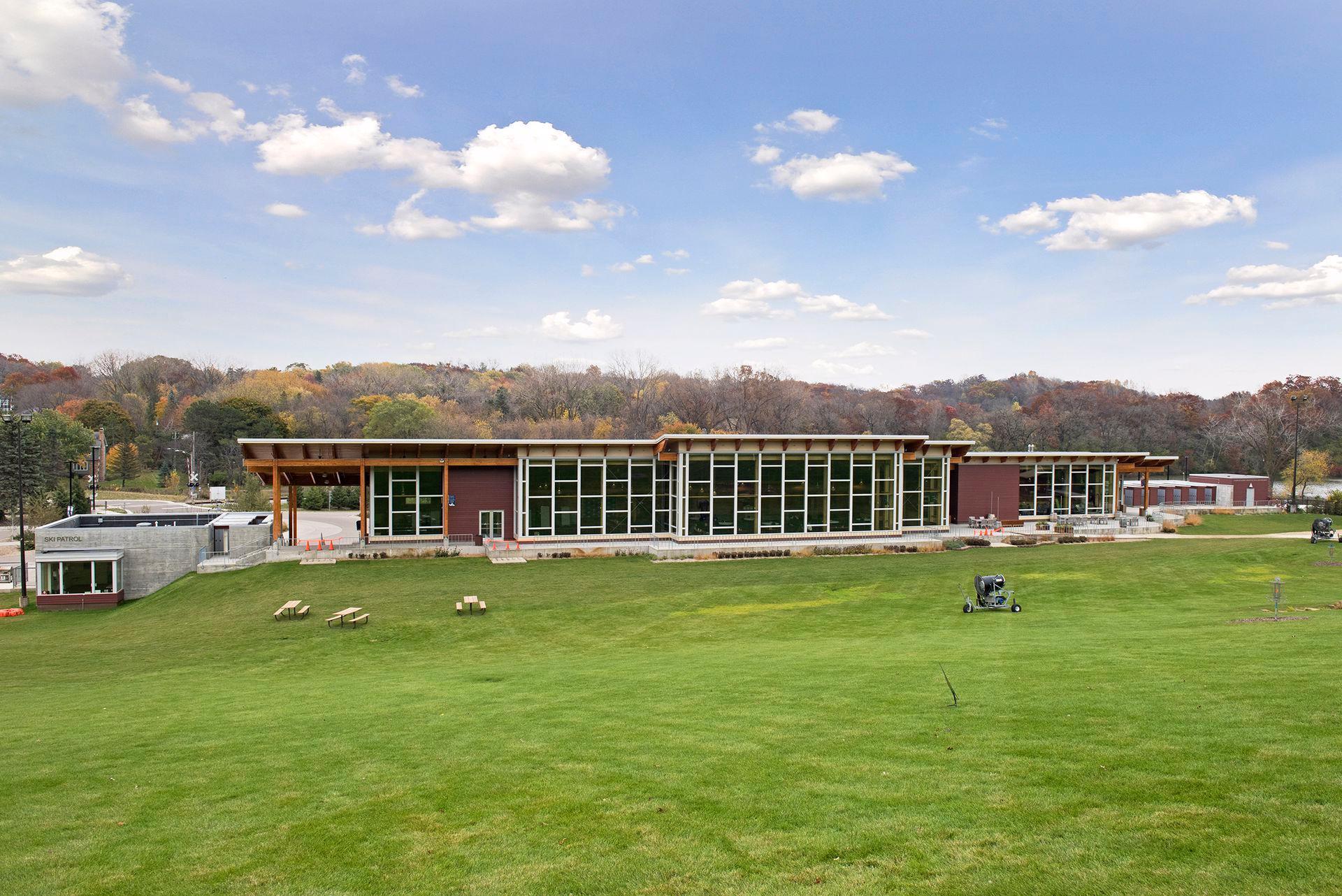 Hyland Hills Ski Area converts into a disc golf course and hiking trails in the summer.