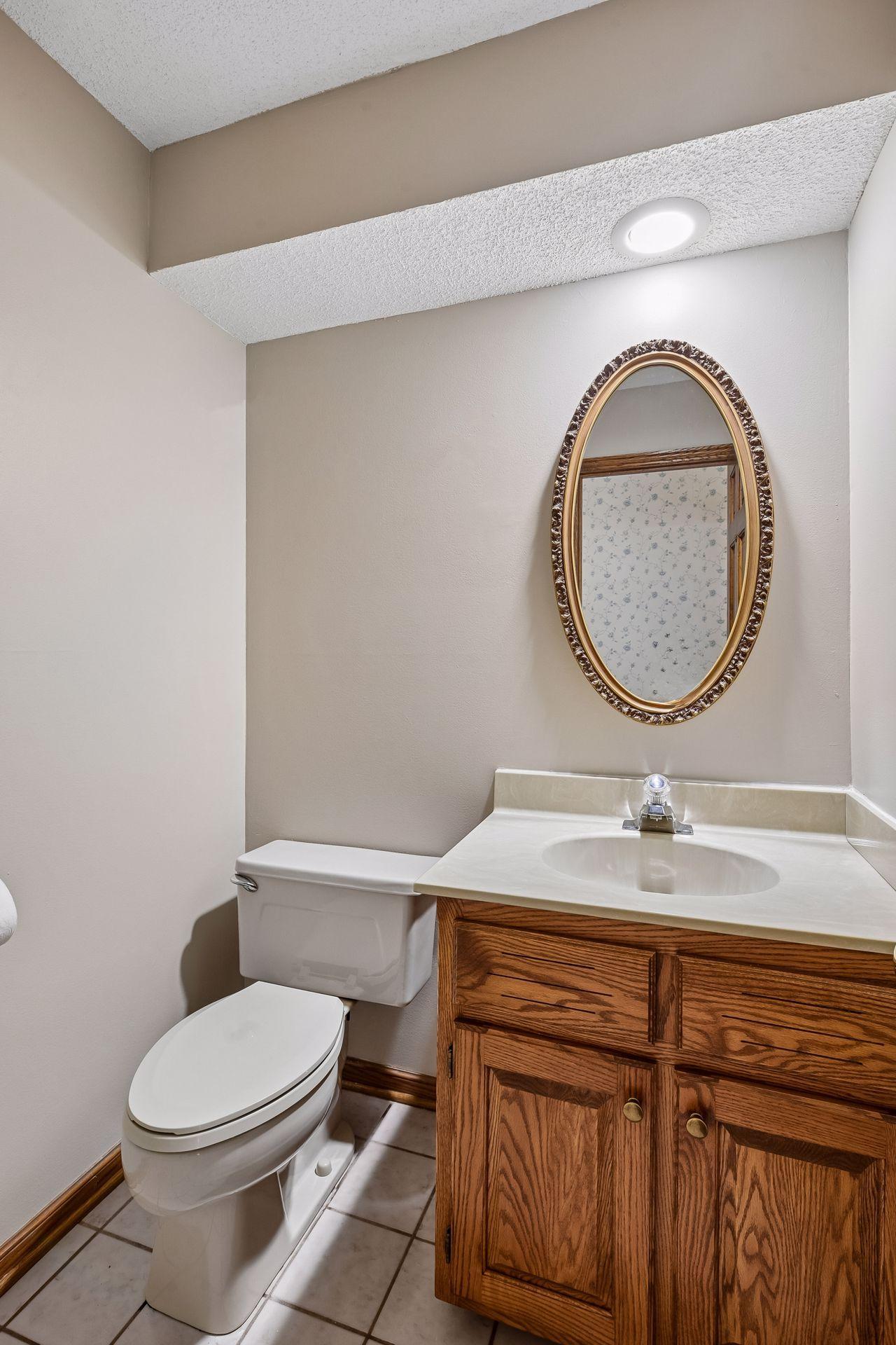 1/4 bath on the main level off the kitchen
