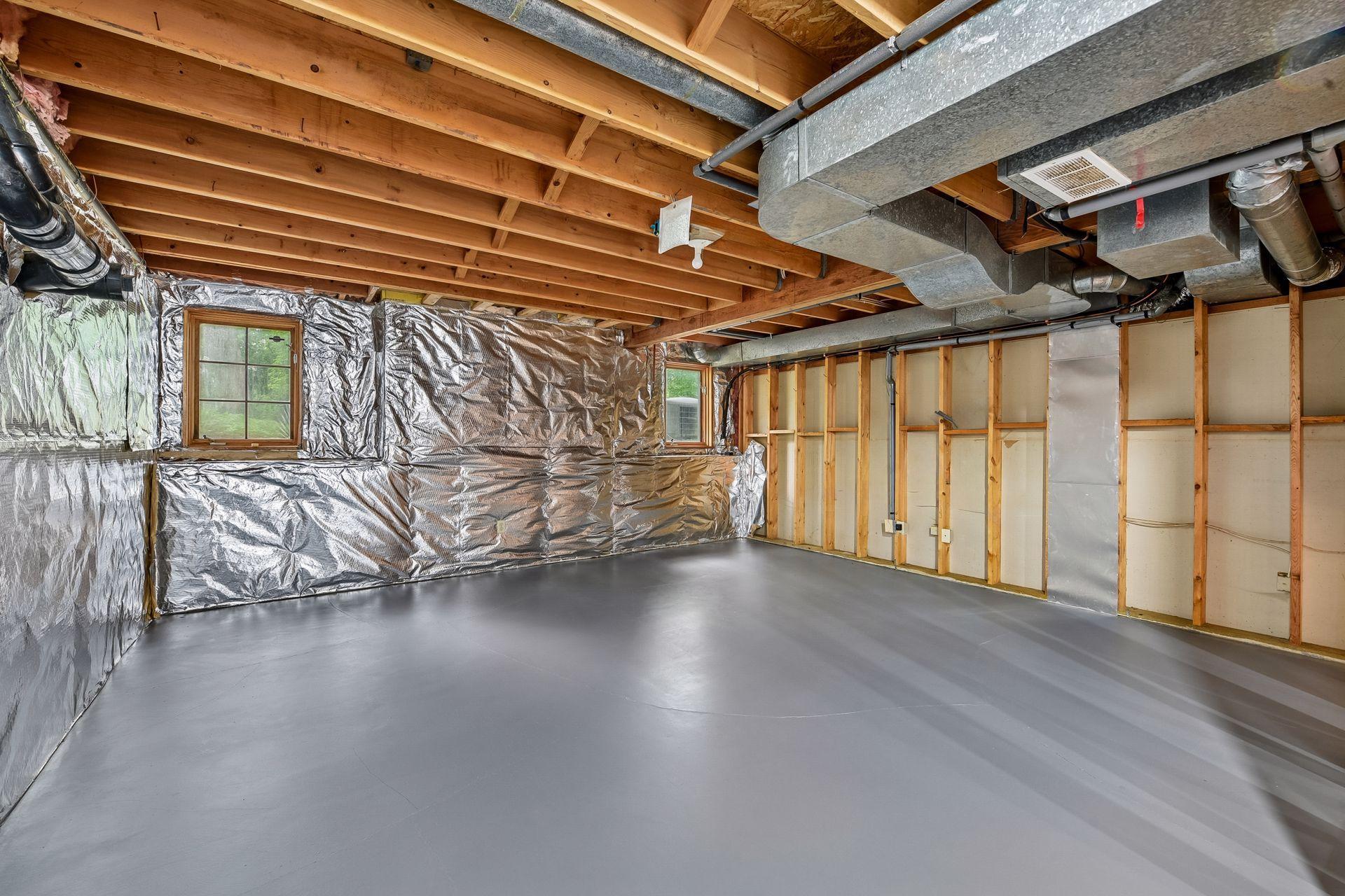Unfinished basement ready for your personal touch
