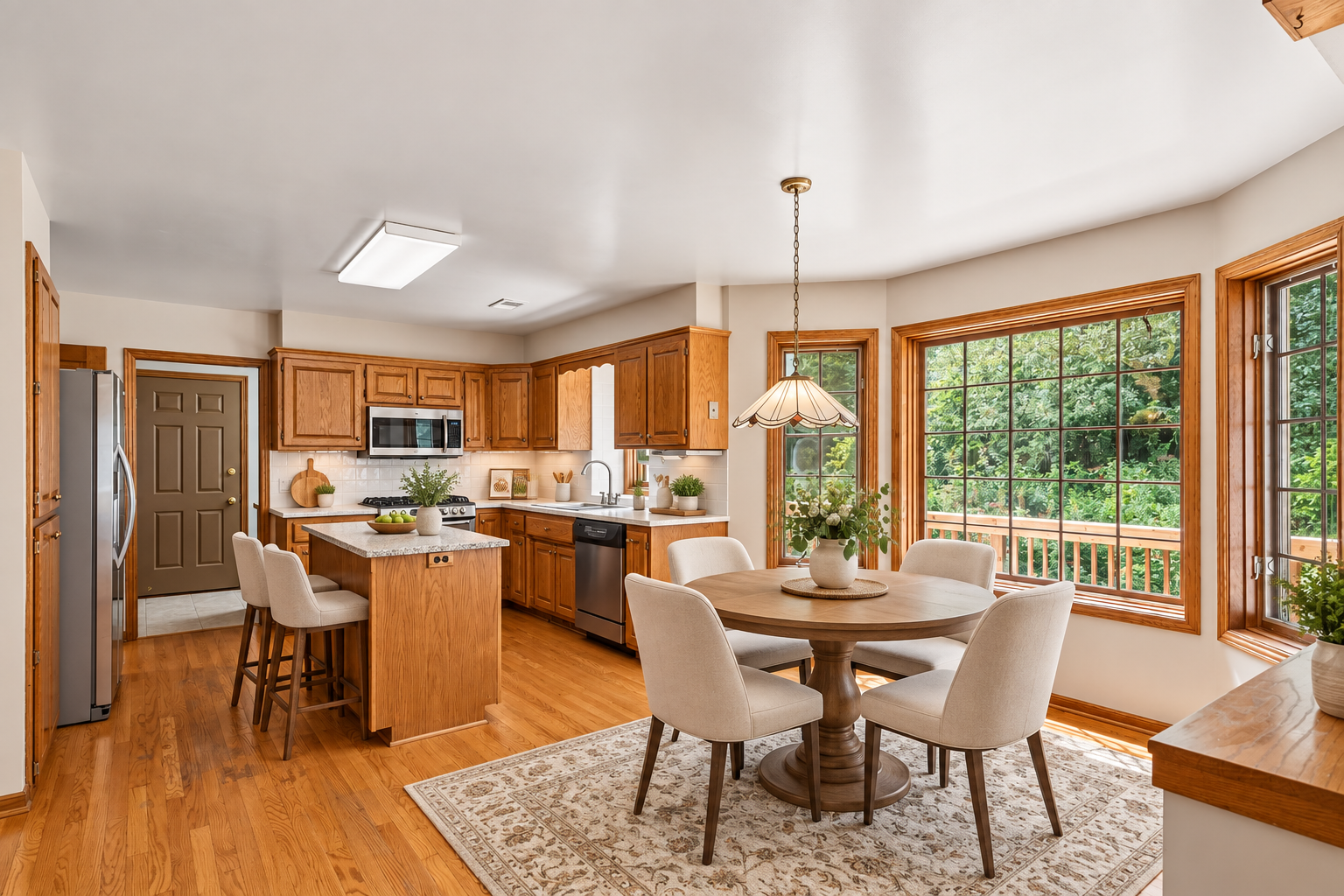 Virtually staged kitchen