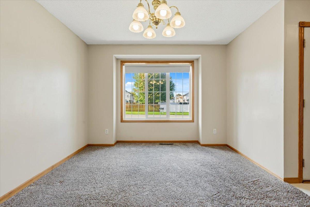 Formal dining room off of kitchen