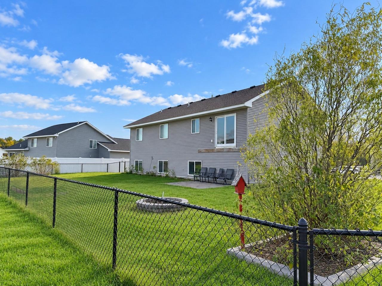 Fenced Yard with firepit