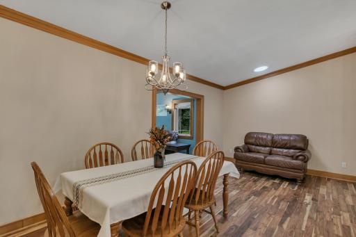 Updated light fixtures throughout the home and knockdown ceiling texture throughout the upper level.