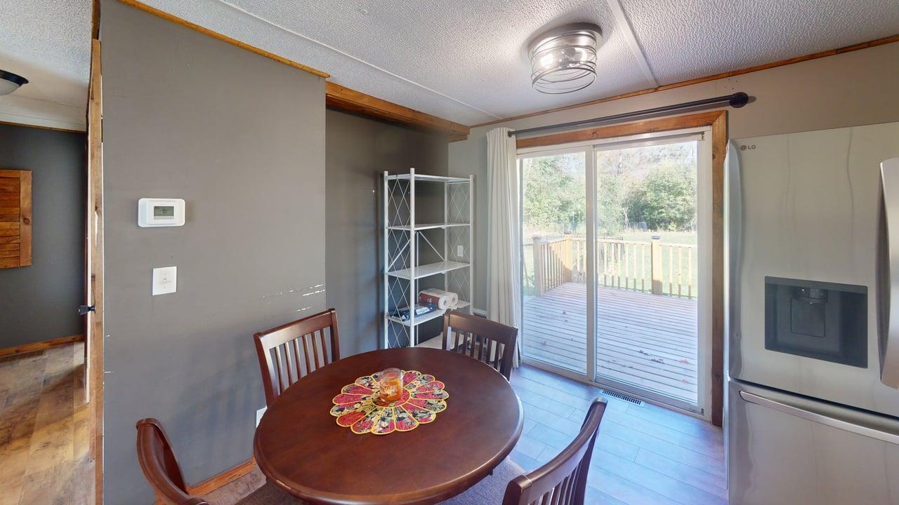 Dining room w/walkout to deck