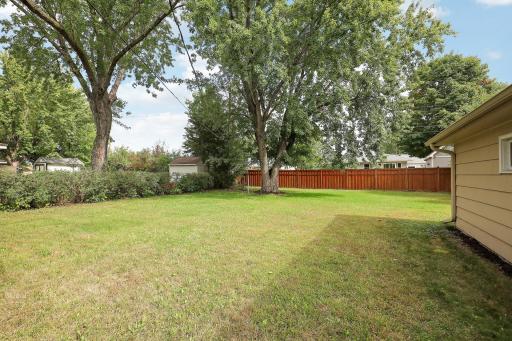 Spacious flat backyard - partially fenced