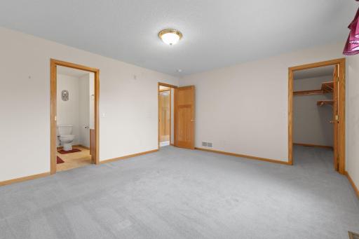 Adjacent to the spacious primary suite, you'll find a convenient pass-through bath and an oversized walk-in closet. This thoughtfully designed layout creates a private retreat with ample storage and easy access to the main bath.