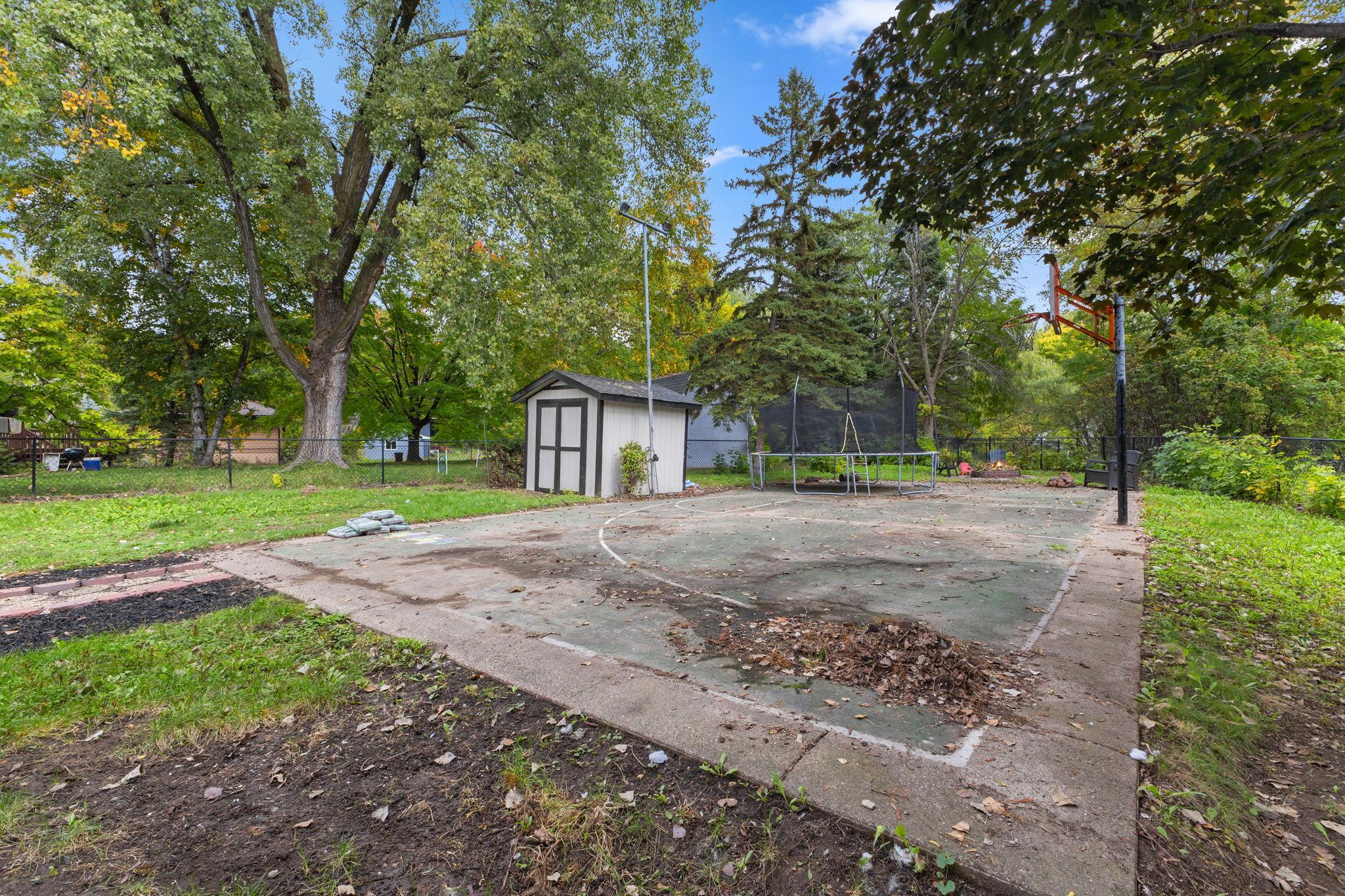 Backyard Sport Court & Shed