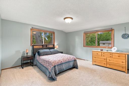 Large main level primary bedroom has 2 closets and tons of space!