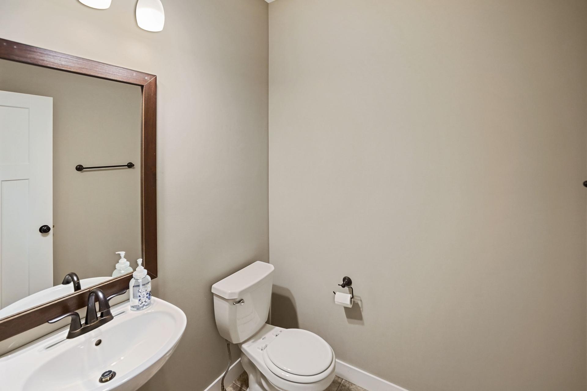 Main floor half bath.