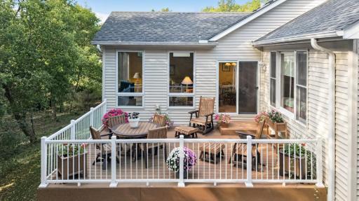 Perched above Elm Creek open space and mature treetops.