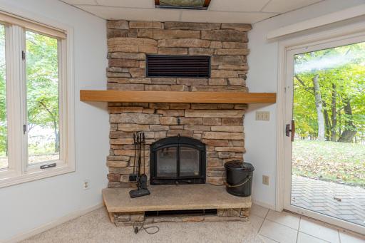 Fireplace with Stone Details