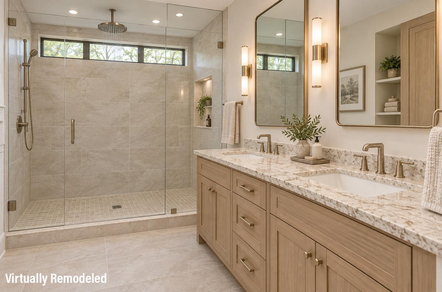 Primary Bath Virtually Remodeled - Endless Possibilities for Customization