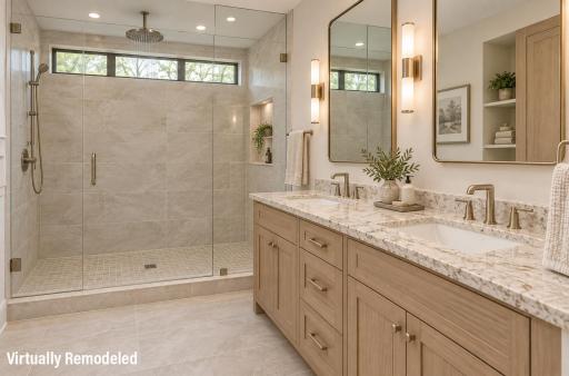 Primary Bath Virtually Remodeled - Endless Possibilities for Customization