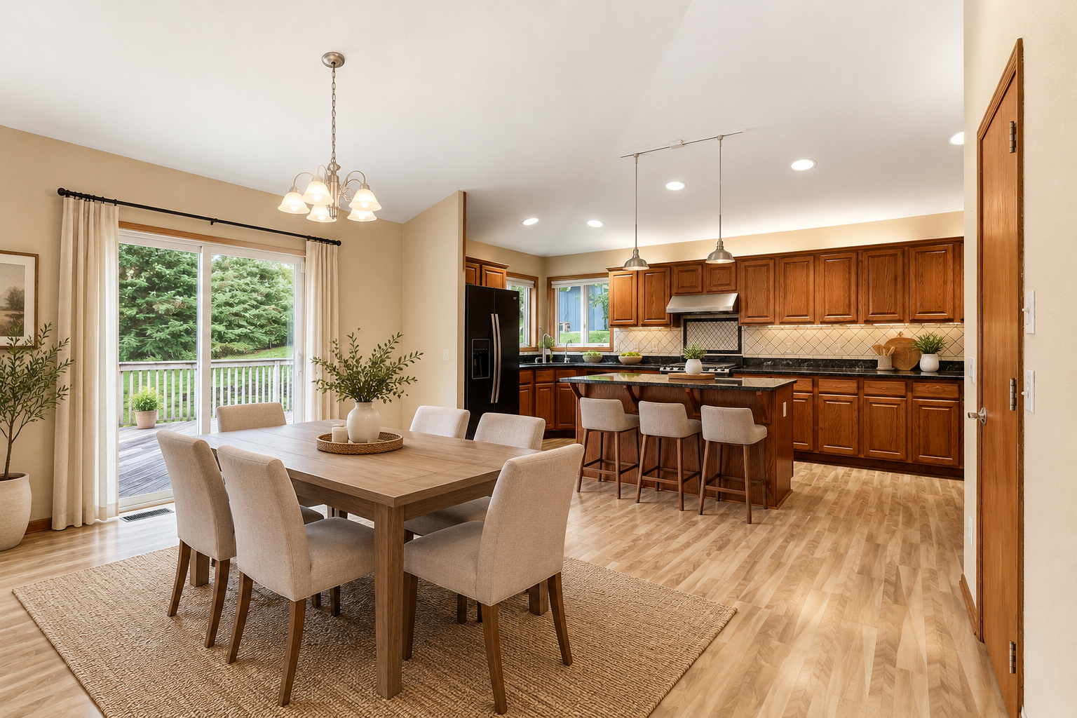 Virtually Staged Dining Room