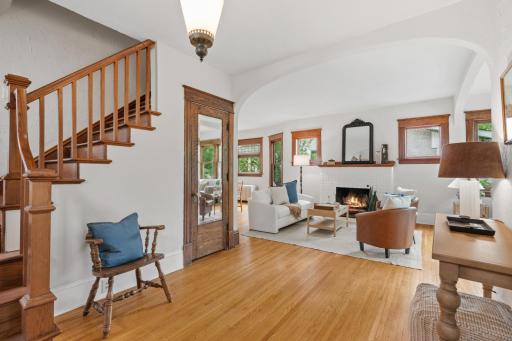 View from the foyer into the open main level