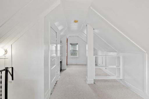 Finished third floor: fourth bedroom, studio or guest space