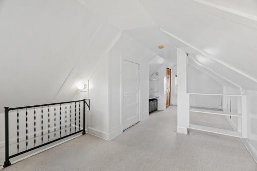 Finished third floor: fourth bedroom, studio or guest space