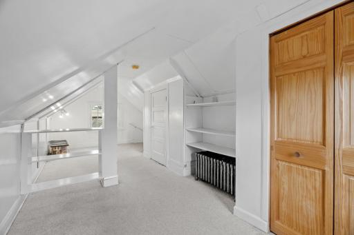 Finished third floor: fourth bedroom, studio or guest space