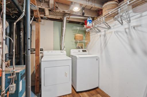 Lower level laundry / utility / mechanical room