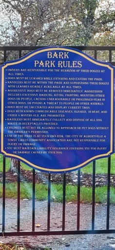 Dog Park as well and these are the Bark Park Rules. They are so silly