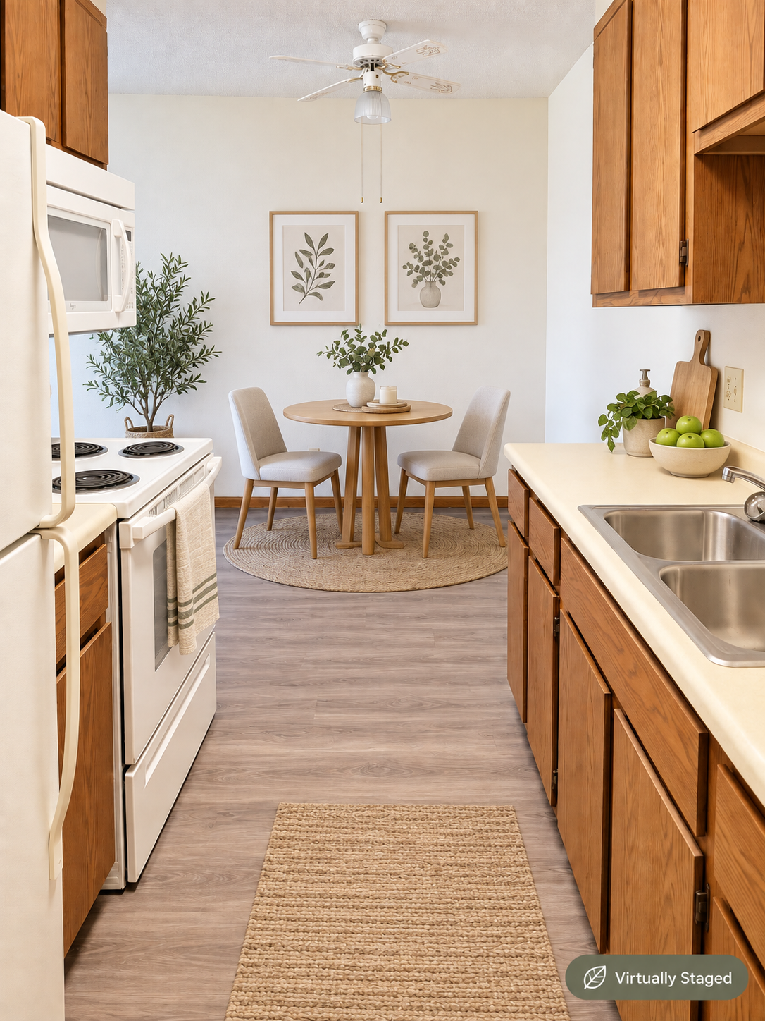 Fairview #119 Kitchen & Dining Area, Virtually Staged.png