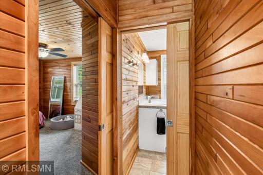 Main floor bedroom and full bath - both with pocket doors!!!
