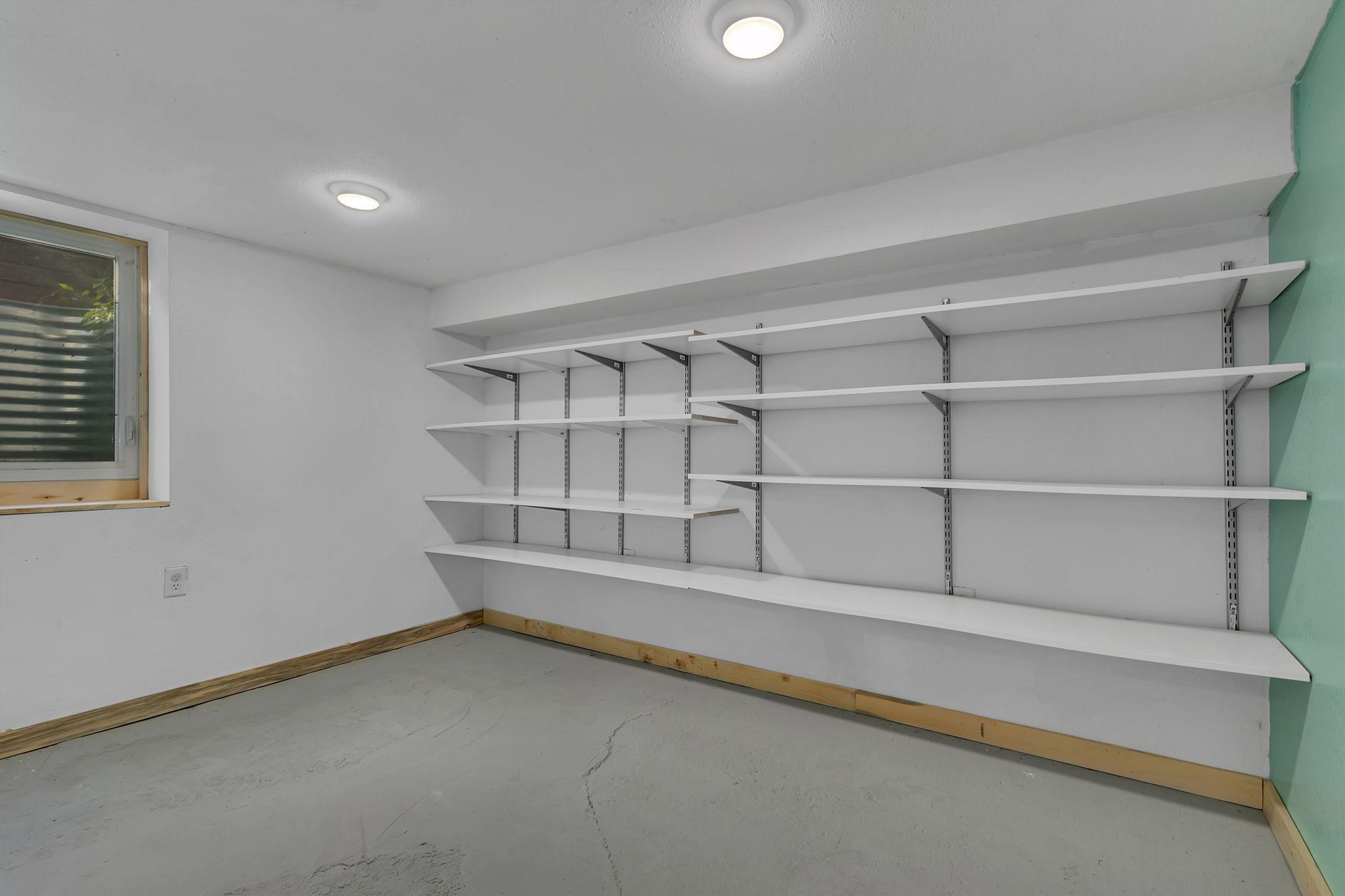 Lower level Fantastic, office, storage endless possibilities